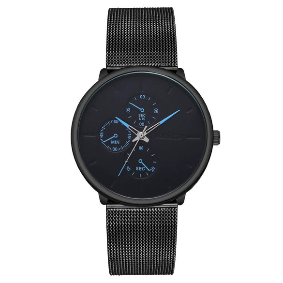 Men's Fashion Metal Milan Belt Mesh Belt Quartz Watch With Round Dial