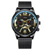 Men's Fashion Metal Strap Luminous Quartz Watch With Round Dial