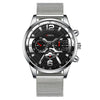 Men's Fashion Metal Strap Luminous Quartz Watch With Round Dial