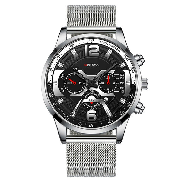 Men's Fashion Metal Strap Luminous Quartz Watch With Round Dial