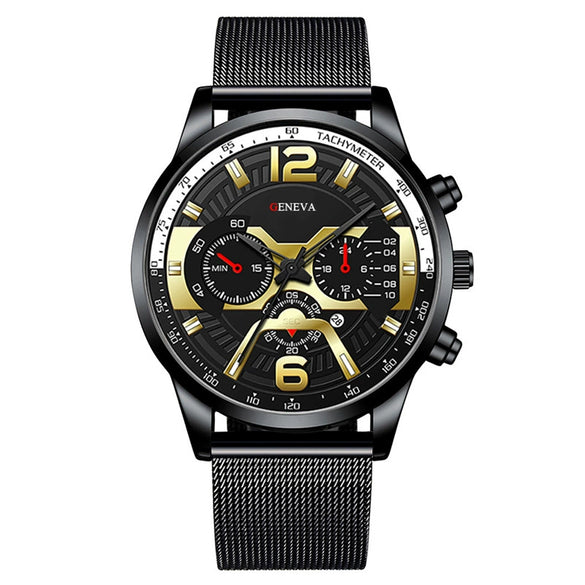 Men's Fashion Metal Strap Luminous Quartz Watch With Round Dial