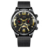 Men's Fashion Metal Strap Luminous Quartz Watch With Round Dial