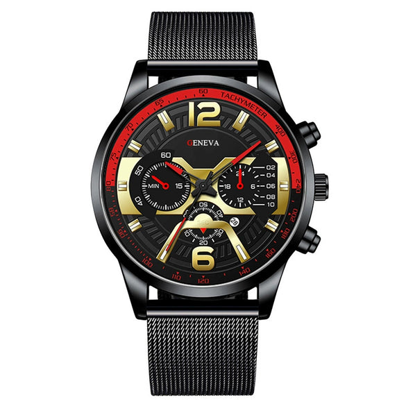 Men's Fashion Metal Strap Luminous Quartz Watch With Round Dial