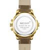 Men's Fashion Movement Multifunctional Genuine Leather Quartz Watch With Alloy Case And Round Dial
