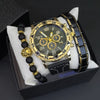 Men's Fashion Quartz Watch With Alloy Case Pu Strap And Stainless Steel Buckle Round Dial