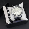 Men's Fashion Quartz Watch With Alloy Case Pu Strap And Stainless Steel Buckle Round Dial