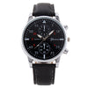 Men's Fashion Quartz Watch With Metal Case Imitation Leather Strap And Stainless Steel Buckle Round Dial