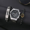 Men's Fashion Quartz Wristwatch With Alloy Case Round Dial And Imitation Leather Strap