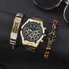 Men's Fashion Quartz Wristwatch With Alloy Case Round Dial And Imitation Leather Strap