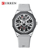 Men's Fashion Sports Alloy Quartz Watch With Polygon Hollow Design And Mineral Reinforced Mirror