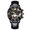 Men's Fashion Sports Luminous Quartz Watch With Metal Case And Belt Strap Round Dial