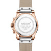 Men's Fashion Sports Watch Alloy Case Genuine Leather Strap Round Dial Threeeye Chronograph
