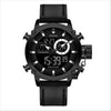 Men's Fashion Sports Watch With Genuine Leather Strap Alloy Case And Mineral Strengthened Glass Mirror Round Dial
