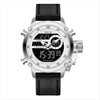 Men's Fashion Sports Watch With Genuine Leather Strap Alloy Case And Mineral Strengthened Glass Mirror Round Dial