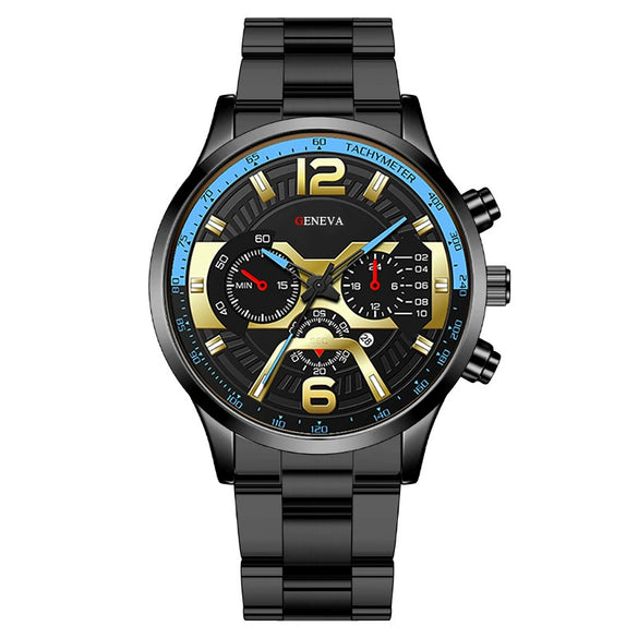 Men's Fashion Stainless Steel Alloy Quartz Watch