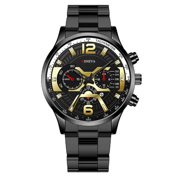 Men's Fashion Stainless Steel Alloy Quartz Watch