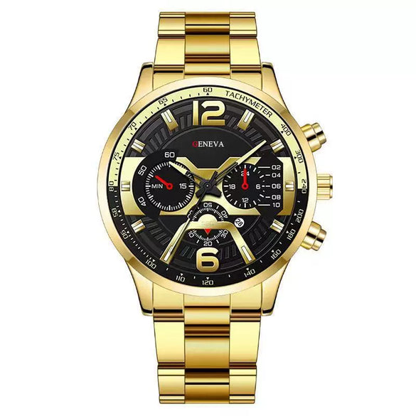 Men's Fashion Stainless Steel Alloy Quartz Watch