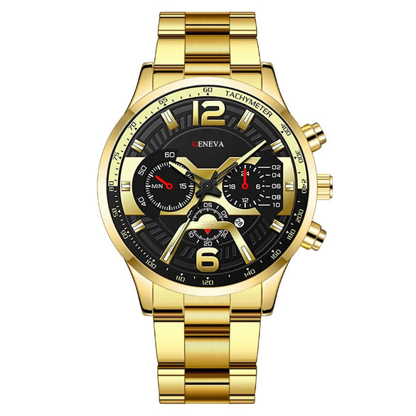 Men's Fashion Stainless Steel Alloy Quartz Watch