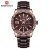 Men's Fashion Stainless Steel Band Quartz Watch With Round Dial And Mineral Strengthened Glass Mirror