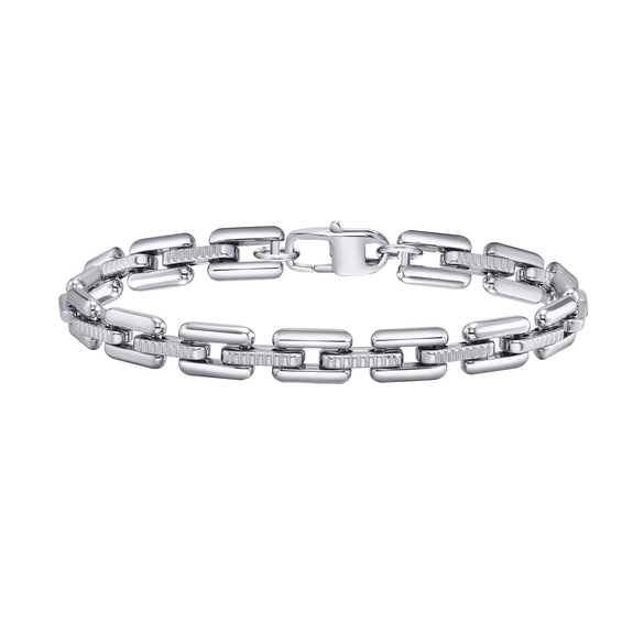 Men's Fashion Stainless Steel Handmade Polished Chain Bracelet