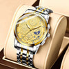 Men's Fashion Stainless Steel Waterproof Calendar Luminous Watch With Round Dial And Mineral Strengthened Glass Mirror