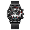 Men's Fashion Trend Stainless Steel Strap Luminous Quartz Watch With Round Dial