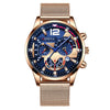 Men's Fashion Trend Stainless Steel Strap Luminous Quartz Watch With Round Dial