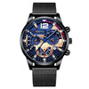 Men's Fashion Trend Stainless Steel Strap Luminous Quartz Watch With Round Dial
