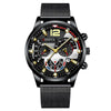 Men's Fashion Trend Stainless Steel Strap Luminous Quartz Watch With Round Dial