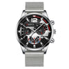 Men's Fashion Trend Stainless Steel Strap Luminous Quartz Watch With Round Dial