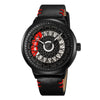 Men's Fashion Waterproof Watch With Alloy Case Stainless Steel Band And Round Cut Out Rotatable Dial