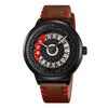 Men's Fashion Waterproof Watch With Alloy Case Stainless Steel Band And Round Cut Out Rotatable Dial