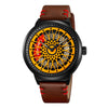 Men's Fashion Waterproof Watch With Alloy Case Stainless Steel Band And Round Cut Out Rotatable Dial