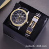 Men's Fashion Wrist Watch With Alloy Case And Strap Ordinary Glass Mirror Round Dial