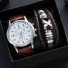 Men's Fashion Wrist Watch With Alloy Case And Strap Ordinary Glass Mirror Round Dial