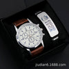 Men's Fashion Wrist Watch With Alloy Case And Strap Ordinary Glass Mirror Round Dial