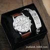 Men's Fashion Wrist Watch With Alloy Case And Strap Ordinary Glass Mirror Round Dial