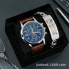 Men's Fashion Wrist Watch With Alloy Case And Strap Ordinary Glass Mirror Round Dial