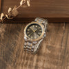 Men's Fashionable Alloy Case Titanium Alloy Strap Rectangular Dial Watch And Ring Set
