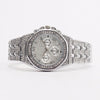 Men's Fashionable Steel Band Diamond Watch With Roman Numeral And Round Dial