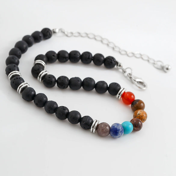 Men's Foot Accessories Volcanic Stone Beaded Ushape Glass Glaze Alloy Inlaid Artificial Gemstones Semiprecious Stones Hiphop Style