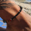 Men's Foot Accessories Volcanic Stone Beaded Ushape Glass Glaze Alloy Inlaid Artificial Gemstones Semiprecious Stones Hiphop Style
