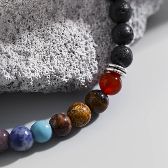 Men's Foot Accessories Volcanic Stone Beaded Ushape Glass Glaze Alloy Inlaid Artificial Gemstones Semiprecious Stones Hiphop Style