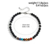 Men's Foot Accessories Volcanic Stone Beaded Ushape Glass Glaze Alloy Inlaid Artificial Gemstones Semiprecious Stones Hiphop Style