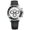 Men's Fully Automatic Hollow Mechanical Multifunctional Luminous Waterproof Watch Alloy Case Stainless Steel Strap Round Dial Business Style