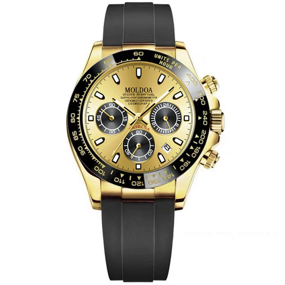 Men's Fully Automatic Hollow Mechanical Multifunctional Luminous Waterproof Watch Alloy Case Stainless Steel Strap Round Dial Business Style