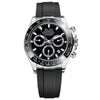 Men's Fully Automatic Hollow Mechanical Multifunctional Luminous Waterproof Watch Alloy Case Stainless Steel Strap Round Dial Business Style