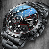 Men's Fully Automatic Mechanical And Quartz Watch Stainless Steel Round Dial