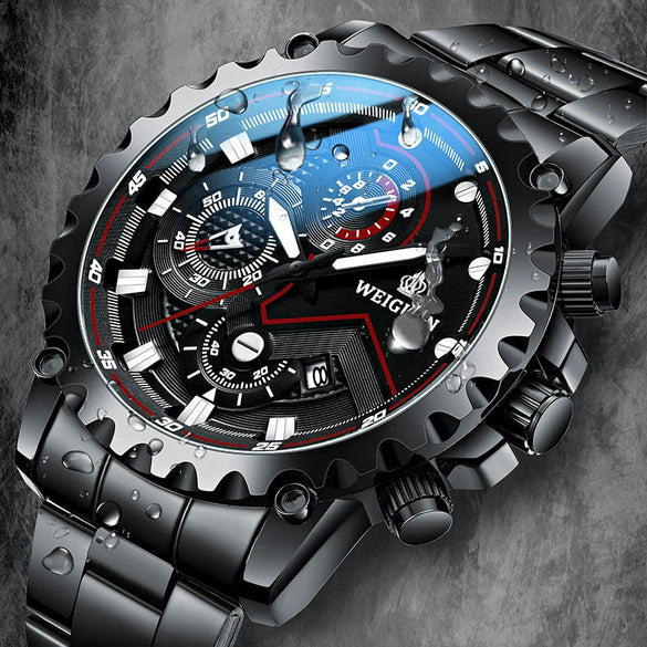 Men's Fully Automatic Mechanical And Quartz Watch Stainless Steel Round Dial