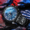 Men's Fully Automatic Mechanical And Quartz Watch Stainless Steel Round Dial